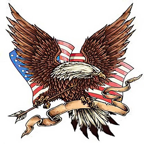 Dopetattoo 6 Sheets Temporary Tattoos eagle America flag tattoo usa 4th JulyTemporary tattoo Neck Arm Chest