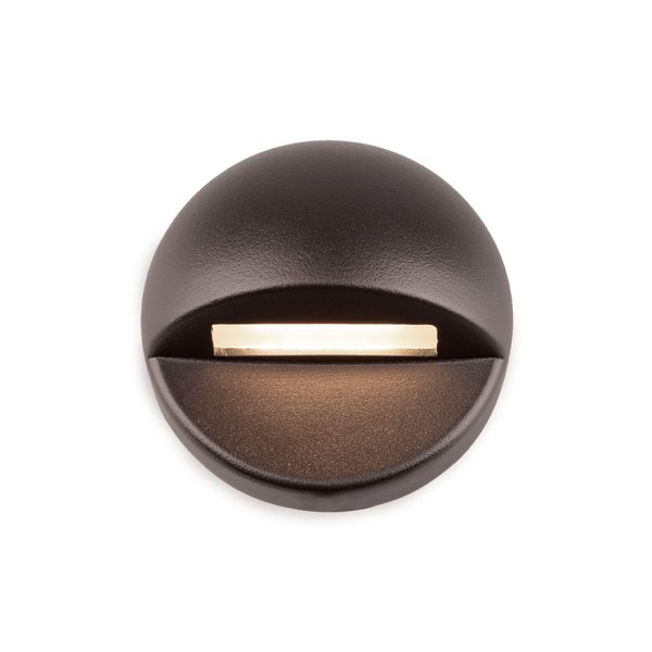 WAC Landscape Lighting, Round LED 12V Deck and Patio Light 2700K Warm Built-in LED in Bronze