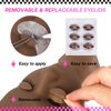 Lash Mannequin Head, CALAILIS Mannequin Head, Eyelash Extension Mannequin Head, Doll Head for Lash Extensions, Eyelash Mannequin Head with 4 Pairs Removable Eyelids (Black Color)