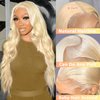 Eqpx 26 Inch 200 Density 613 13x6 Lace Front Wig Human Hair Blonde Wig Human Hair Body Wave Lace Front Wigs Human Hair Pre Plucked Glueless Wigs Human Hair 613 HD Lace Frontal Wig