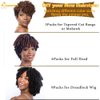 QUEENTAS 3 Packs Short Crochet Hair for Women 10inches 6MM Brown Short Curly Crochet Small Toni Curl Carrie Curl Tapered Cut Yanky Twist Crochet Hair Synthetic Hair Extensions(Black/Brown)