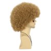 VGbeaty Afro Fluffy Wig for Men or Women Short Curly Brown Rocker Wig California Halloween Hippie Party Cosplay Costume Wig (Brown)