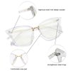 MORESHINE Cateye Anti Blue Light Blocking Computer Glasses Fashion Women Eyeglasses Frames Anti UV Clear Lens (Crystal)