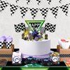 Haooryx Monster Truck Cake Toppers - 40Pcs Green and Purple Monster Truck Racing Car Cake Decoration Dessert Cupcake Cake Topper Christmas Winter Xmas New Year Birthday Party Baby Shower Decor Supplie