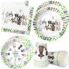 Xigejob Dog Birthday Party Supplies Tableware - Puppy Dog Party Decorations Include Dinner Plates, Dessert Plate, Cups, Napkins, Puppy Dog Themed Baby Shower Dinnerware Decorations | Serve 24