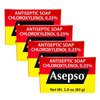 Asepso Antibacterial Original Bar Soap – 4 Pack 80g/2.8 oz Each, Gentle Cleansing for Healthy Skin, Fight Skin and Heat Rash