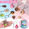 KELENO 98 Donut Party Favors Two Sweet Birthday Party Supplies for Girls Kids Straw Bubble Silicone Bracelet Keychain Sticker Donut Themed Toy Gift Goodie Bag Stuffer Candyland Party Favors