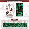 100 Styles Halloween Luminous Temporary Tattoos,10 Sheets Glow in the Dark Halloween Tattoos for Kids,Waterproof Fake Face Tattos Stickers for Party Favors,Trick or Treat Goodie Bags Fillers (Red)