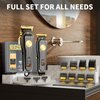 Hair Clippers for Men Cordless Hair Clipper Hair Trimmer Barber Clippers Zero Gapped T-Blade Hair Trimmer with LCD Display & Guide Combs Beard Cutting Kit Wireless Haircut Machine for Family