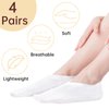 BLMHTWO 4 Pairs Foot Moisturizer Socks, Moisturizing Socks Overnight, Lotion Socks for Dry Cracked Feet, Spa Socks for Dry Feet, Cotton Socks for Moisturizing Feet Overnight, White