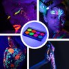 Glow UV Blacklight Face Paint Kit,Fluorescent Colors Body Face Paint Painting 8 Colors Bright Palette，Water Activated Makeup Eyeliner ,Halloween Party Washable for Kids Adult Body Paint Supplies