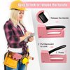 HAUSHOF Light Duty Staple Gun, Upholstery Staple Gun with 800PCS JT21 Staples and Stapler Remover, Pink Staple Gun Kit fits JT21 Staple of 1/4'', 5/16'' & 3/8'' for Classroom, Crafts, DIY, Decoration