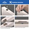 HOMOTEK 4 Pack Drive in Ball Catch with Strike Plate for Closet Doors, Black, 13/16 Inch x 1-1/8 Inchs,Die-cast, Adjustable Tension Ball