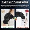 Heated Shoulder Brace Wrap with Battery,Portable Electric Wireless Heating Pad with Hot Cold Therapy for Left Right Shoulder,Cordless Shoulder Heating Pad for Men Women