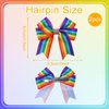 Rainbow Hair Bow Clips Colorful Rainbow Girls Bow Clip Fashion Bow Alligator Clips Colour Stripe Gold Glitter Bowknot Hairpin Parade Party Hair Accessories for Kid Girls Women Pride Day Party 2pcs