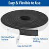 Self Adhesive Foam Tape Weatherstrip 1/2In x 1/4In x 42Ft High Density Foam Insulation Strips Foam Seal Weather Stripping with Strong Adhesive for Door and Window Sound Isolation Soundproofing