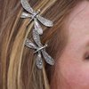 4 Pcs Silver Dragonfly Hair Clip Wedding Retro Antique Barrette Bridal Headdress Color Head Wear Styling Hair Accessories Hair Styling Pins for Girls Women Ladies Bobby Pins Hairpins