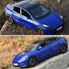 1/24 Diecast Model 3 Toy Car, Alloy Model 3 Model Car Pull Back Collectible Model 3 Vehicles with Light, 6 Open Doors, Exquisite Model 3 Diecast Car Model Toy for Kids Adults (Blue)