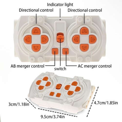 40Pcs Power Function Kit Set Motor Battery Bluetooth-Remote-Control Receiver Train Adjustable Speed Motor Parts, Building Blocks Bricks Motor Power Pack APP Module DIY Compatible with Lego