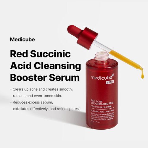 Medicube 21% Acid Wash-off Exfoliant (AHA+BHA+Succinic Acid), Wash-off Resurfacing Serum, Best for bumpy, breakout-prone skin, Korean Skincare (1.41fl.oz.)