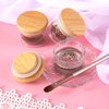 HINZIC 2PCS Nail Brushes Washing Cup Cleaner Mesh Acrylic liquid Powder Removal Dappen Dish with Lid Portable Nail Art Brush Washer Tool for Glitter Sequins