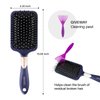 RHOS Paddle Hair Brush for Detangling-Cushion Hair Brush for Women&Men-Detangler Hair Brush with Nylon Bristles for Wet&Dry Hair-Square Hair Brush for Thick/Curly/Thin/Long/Short Hairs (1 Pack-Purple)