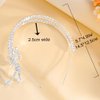 Yovic Rhinestone Bow Headbands Double Crystal Hairbands Silver Wedding Headpiece Women Bowknot Hair Accessories for Party Costume (Silver)