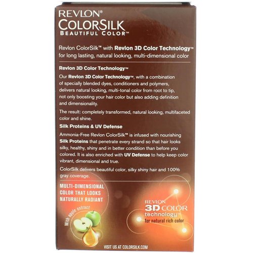 Revlon ColorSilk Hair Color, 42 Medium Auburn