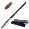 HOFASON 100% Pure Kolinsky Acrylic Nail Brush, Upscale Professional Kolinsky Sable Hair Acrylic Brush with Nature Wood Black Handle (Size 8)