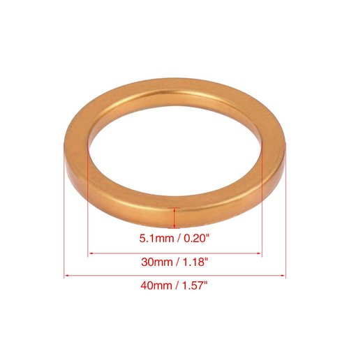 F FIERCE CYCLE 10pcs 30mm ID 40mm OD Motorcycle Exhaust Muffler Pipe Gasket Copper Tone for Honda CG125