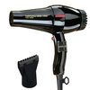 Turbo Power Twin Turbo 2800 Black Hair Dryer Model 314A and M Hair Designs Hot Blow Attachment Black (Bundle 2 Items)