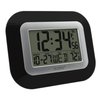 La Crosse Technology WT-8005U-B-INT Atomic Digital Wall Clock with Indoor Temperature, Black,