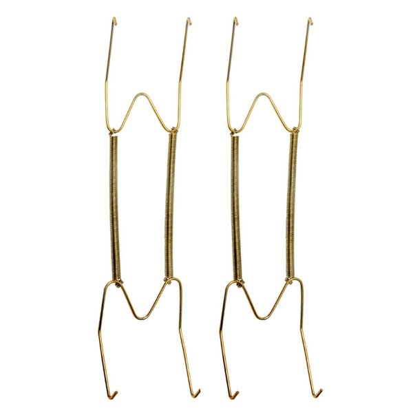 JIANWEI Wall Plate Hangers - Invisible Decorative Dish Holder Stainless Steel Wire Plate Hangers Holders 8 10 12 14 16Inch Wall Hooks Wall Display Hooks for Home Decor(2pcs,Size:8in)