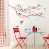 DECOWALL DWL-2009 Garden Birds and Cherry Blossom Wall Stickers Wall Decals Peel and Stick Removable Wall Stickers for Kids Nursery Bedroom Living Room d?cor