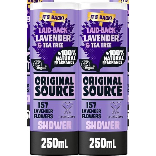 Original Source Lavender Shower Gel, 2 x 250 ml