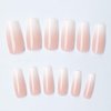 AddFavor Press on Nails Medium Square, 120pcs Fake Nails Press on Medium Square False Nail Pink White Gradient Acrylic Nails with Design for Women Girls