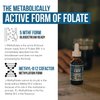 Organic Methyl Folate 1000 mcg + Methyl B12 Cofactor (300 Servings) – Metabolically Active 5-MTHF Form, Organic Berry Flavor, Liquid Sublingual Form – Mood, Cognition, Methylation, Pregnancy (1oz)