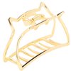 Hair Claw Clips, Metal Strong Hold NonSlip Cat Shape Jaw Clips Hair Holder for Women (bright gold)