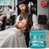 Elonbo Hair Clippers Carrying Case for Wahl/for Haokry/for Novah/for GLAKER Hair Clippers Professional Hair Beard Trimmer Kit, Rechargeable Cord/Cordless Haircutting Trimming Holder, Green+Green