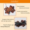 2Pcs Fall Thanksgiving Hair Bow Clips Glitter Maple leaf Hair Bows Alligator Barrettes Autumn Grosgrain Ribbon Hair Accessories Cute Hairpin for Thin Thick Hair Thanksgiving Hair Decoration for Girls