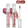 Diamond Glitter Lip Gloss-2Pcs Shimmer Liquid Matte Lipstick Waterproof Smudgeproof Longwear Non-Stick Cup Lipstick, Sparkling High Pigment Gothic Shiny Gloss for Women Girl Stage Cosplay Makeup-01+02