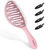 Daily Gard Detangling Brush, Dry and Wet Vented Detangler Hair Brush for Women and Men, Paddle Quick Drying Hairbrush for Wet/Dry/Curly/Thick/Long/Wavy/Damaged Hair, Pink