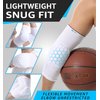 HiRui Elbow Pads, Basketball Baseball Elbow Brace Elbow Support Arm Compression Sleeve Collision Avoidance Elbow Pad for Volleyball Cycling Football Work Out, Women&Men(1Pair) (White, L)
