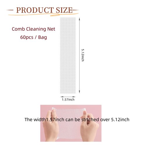 Disposable Hair Comb Cleaning Net for Household Comb, Airbag Comb,Airbag Cushion Comb,Airbag Massage Comb,Pet Comb Brush. Comb Protection Net for Removing Falling Hair and Hair Dust(60PCS)