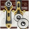 Madam Sew 28mm Rotary Cutter for Fabric | Precision Cloth Cutting Tool with Tungsten Steel Blade and Safety Guard | for Sewing, Arts & Crafts with Comfortable Handle | Craft Supplies