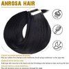 Anrosa Tape in Hair Extensions Human Hair Jet Black Color #1 Tape Hair Extensions Brazilian Hair 20pcs 50g Seamless Human Hair Extensions 14 Inch