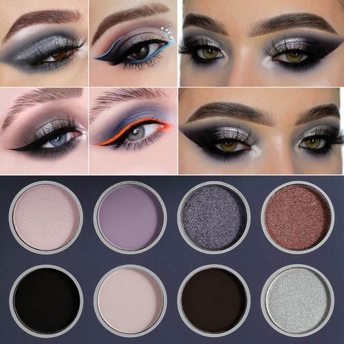 Natural Neutral Smokey Matte Shimmer Eyeshadow Makeup Palette, Afflano Pigment and Blending Earth Pallet Eye Shadow 12 Colors, From Beige Apricot to Soot and Brown Black Tone, for Enigmatic Eye Makeup