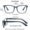 YEIN Bifocal Reading Glasses with Blue Light Blocking Lenses, Bifocal Reader for Women and Men, Vintage Square frame with Spring Hinge (+0.00/+1.25 magnification)