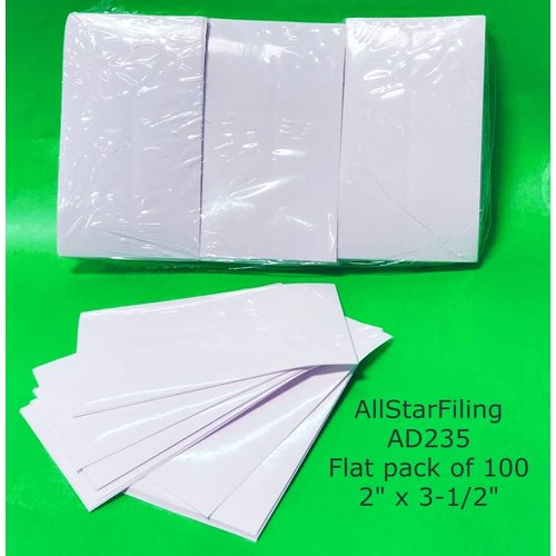 Mylar Protect Labels, 1 Pack of 100, 2" x 3-1/2" Size, Clear self-Adhesive, Very Durable, Easy to Apply.