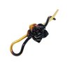 Parcelona French Rose Flower Ombre Golden Tortoise Shell Twist N Clip Cellulose Acetate Metal Free Hair Clip Barrette